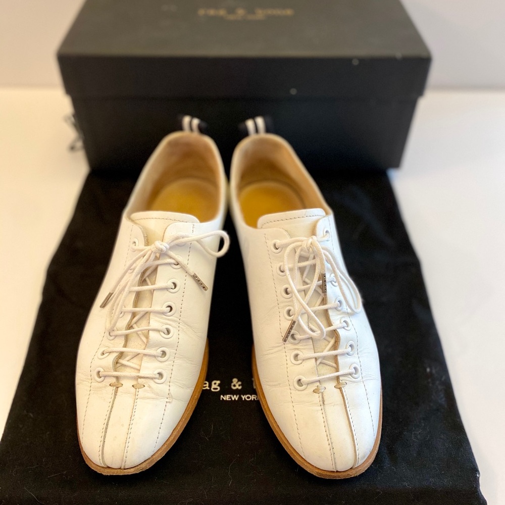 Rag & Bone | white leather oxfords | Size 36.5